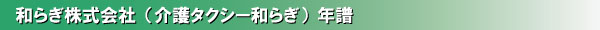 和らぎ株式会社年譜